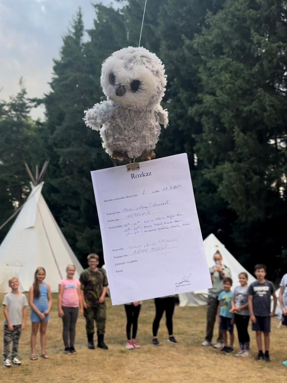 The owl Hedwig bringing us the day word