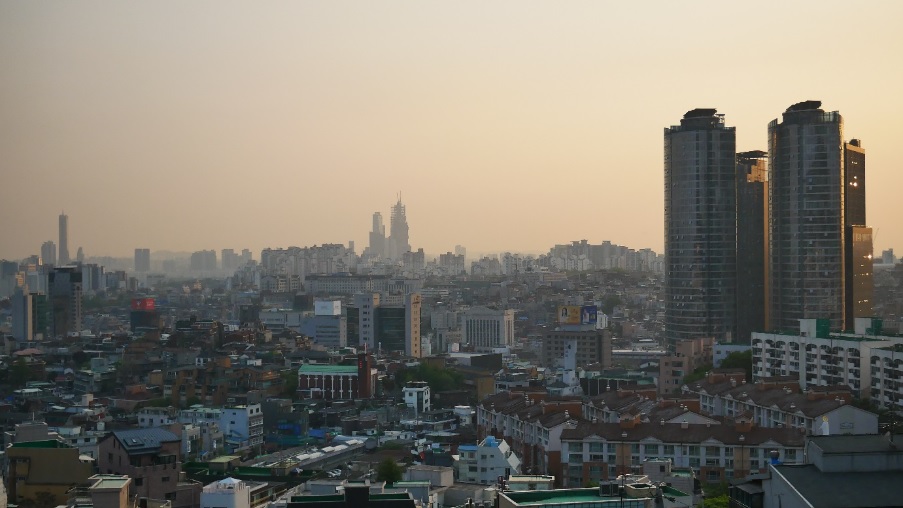 výhled na Seoul od Namsanu