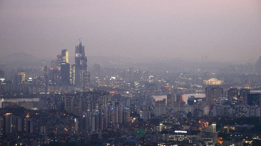 výhled na Seoul z Namsanu