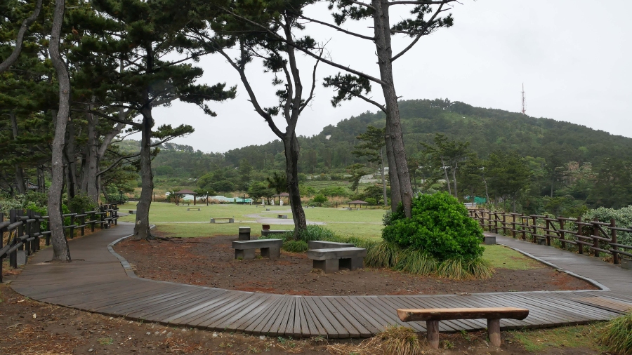 část trailu kolem jižního pobřeží Jeju