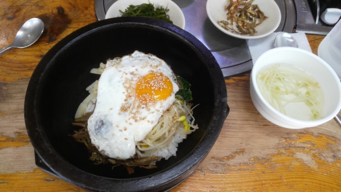 korejská specialita bibimbap