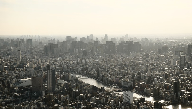 výhled ze Skytree věže