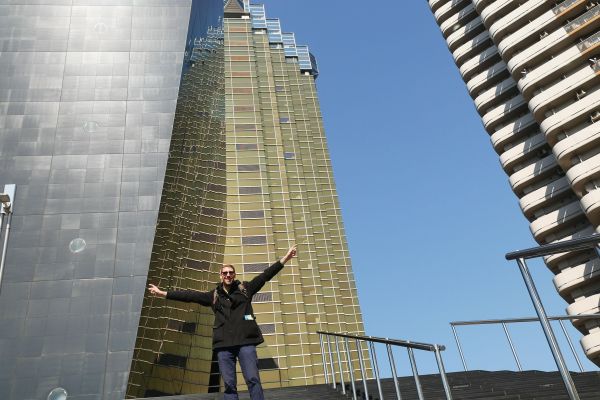 Budovy pivovaru Asahi.