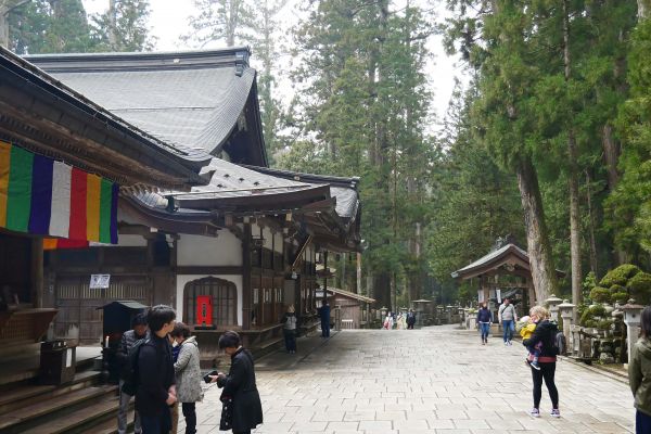 Zázemí Okunoinu u mauzolea.