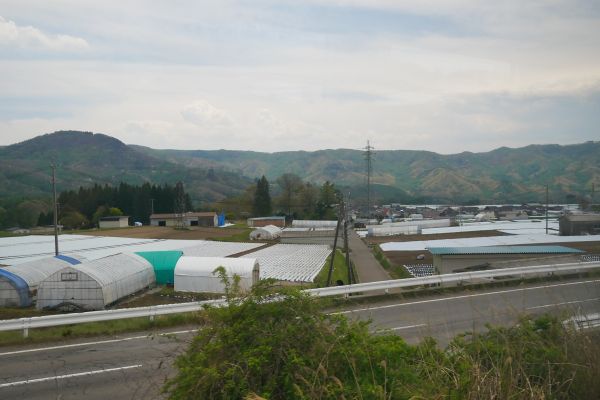 Okolí cesty vlakem do Nagana.