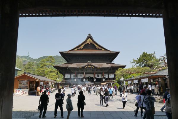 Chrámový komplex Zenkoji v Naganu.