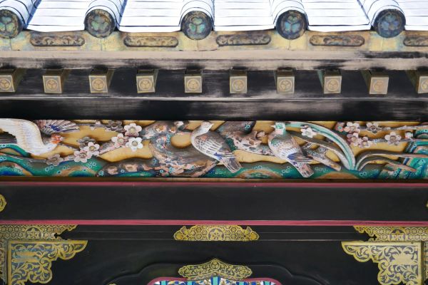 Detail řezbářských zdobných okras v Taiyuinu.