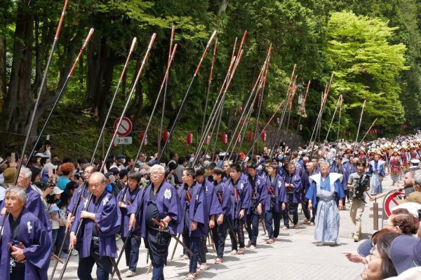 Sobotní hlavní průvod na počest Tokugawy Ieyasu.