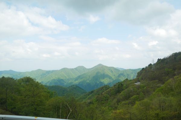 Japonské hory při cestě do Chuzenji nad Nikkó.