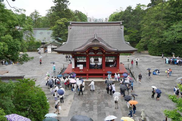 Hudební pavilon v Tsurugaoka Hachimangu v Kamakuře.