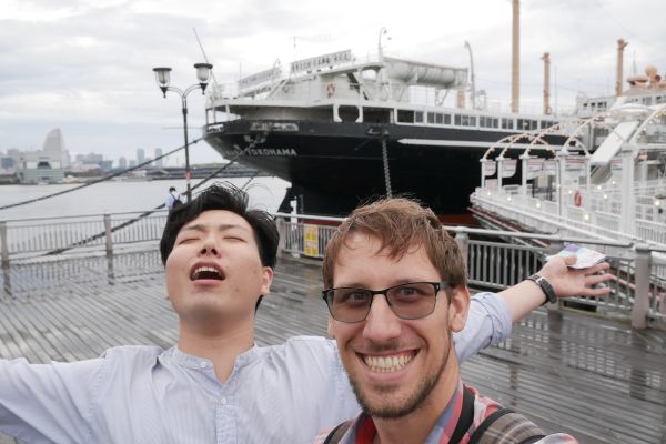 Stará loď Hikawa Maru v Jokohamě.