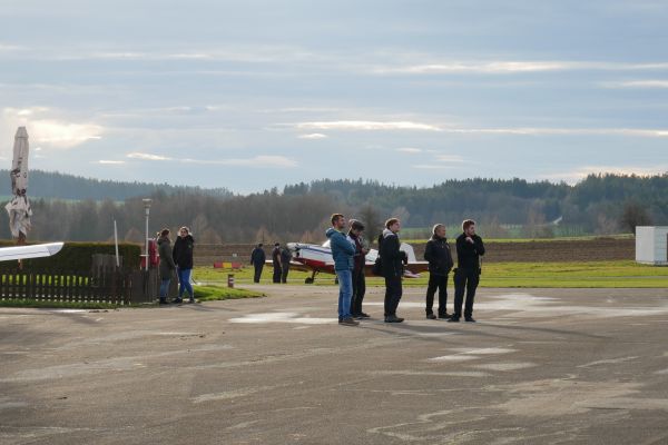 Brisk air traffic at Jindřichův Hradec aerodrome.