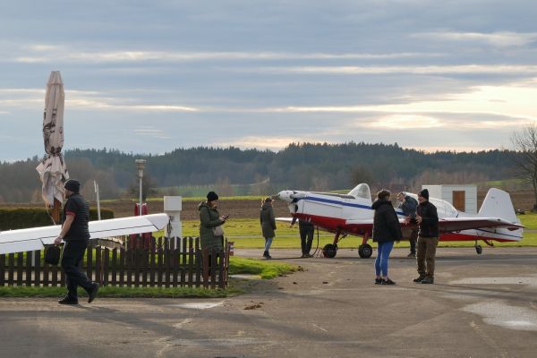 Brisk air traffic at Jindřichův Hradec aerodrome.