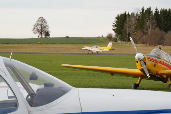 Brisk air traffic at Jindřichův Hradec aerodrome.