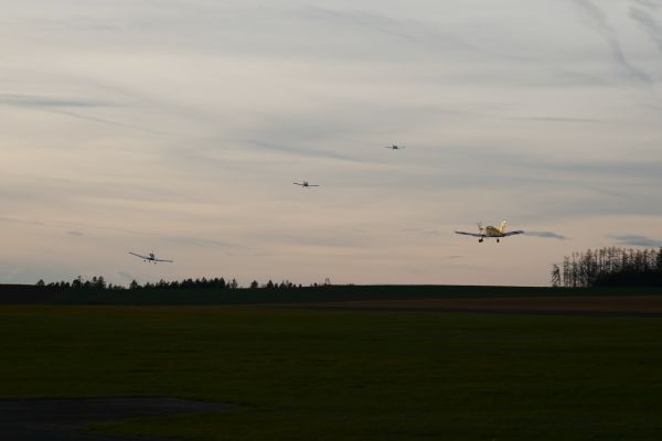 When the group formation is established after their take off,..