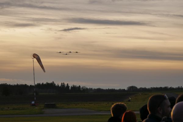 ...we can enjoy the group flight of our Czechoslovak Zlin beauties in the late afternoon at Jindřichův Hradec aerodrome.