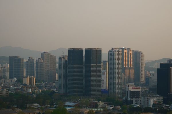 Výhled na podvečerní Seoul.