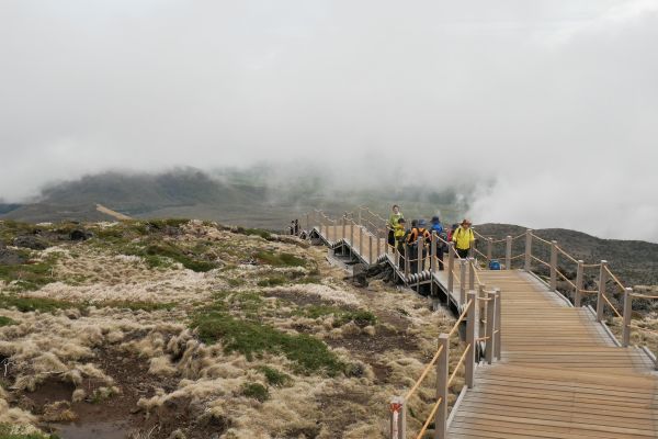 Horní úsek výstupu na Hallasan po východní trase.