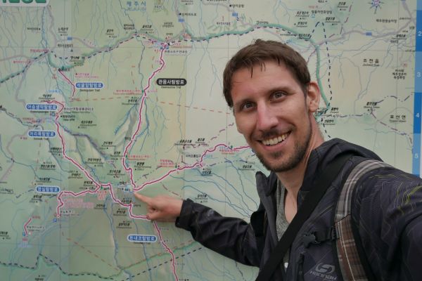 Mapa Hallasanu. Zdoláno.