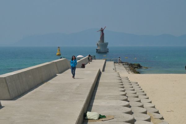 Východní konec pláže Haeundae.