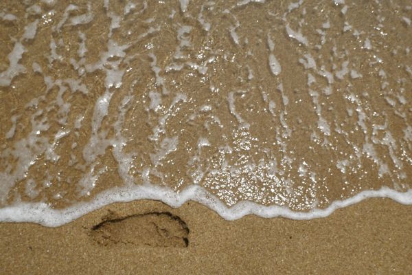 Pláž Haeundae. Prakticky nikdo se tu nekoupe.