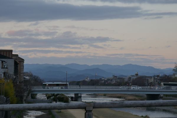 Podvečerní Kjóto.