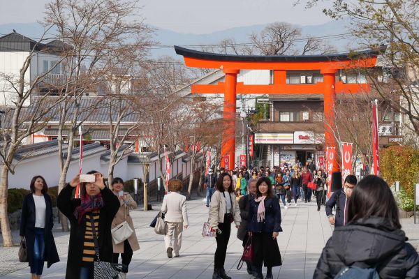 Vstup do šintoistického komplexu Fushimi-Inari.